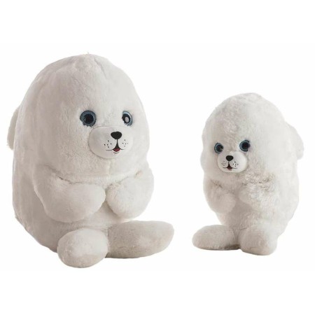 Peluche Foca Blanco 30 cm | Tienda24 Tienda24.eu