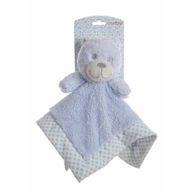 Doudou Urso de Peluche dupla camada Lunares Azul 30 x 30 cm