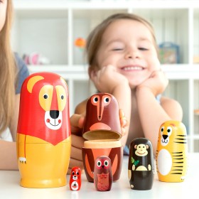 Matryoshka de Madera con Figuras de Animales Funimals InnovaGoods 11 Piezas de InnovaGoods, Animales - Ref: V0103006, Precio:...