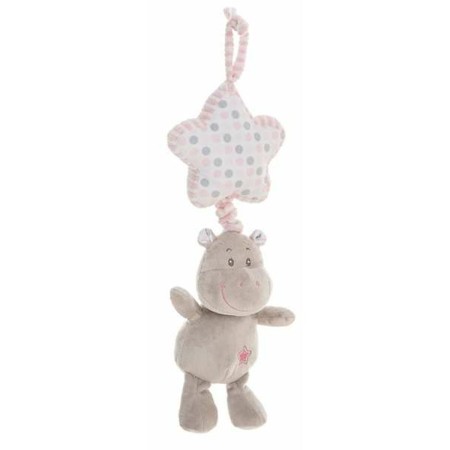 Rattle Cuddly Toy Hippopotamus 35 cm Pink | Tienda24 Tienda24.eu