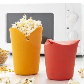 Collapsible Silicone Popcorn Poppers Popbox InnovaGoods (Pack of 2) by InnovaGoods, Food storage - Ref: V0103138, Price: 12,5...