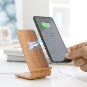 Wood Effect Wireless Charger with Stand Qistan InnovaGoods by InnovaGoods, Chargers - Ref: V0103195, Price: 10,59 €, Discount: %