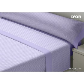 Jeu de draps D'Or TRIANA Mauve Lit 1 persone Franela de D'Or, Draps et taies d'oreiller - Réf : D2101712, Prix : 42,04 €, Rem...