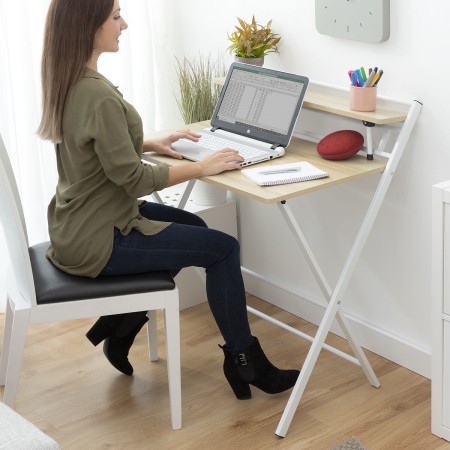 Folding Desk with Shelf Tablezy InnovaGoods | Tienda24 - Global Online Shop Tienda24.eu