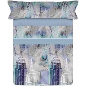 Bedding set Pierre Cardin SKYLINE Blue Single by Pierre Cardin, Sheets and pillowcases - Ref: D2101861, Price: 27,91 €, Disco...