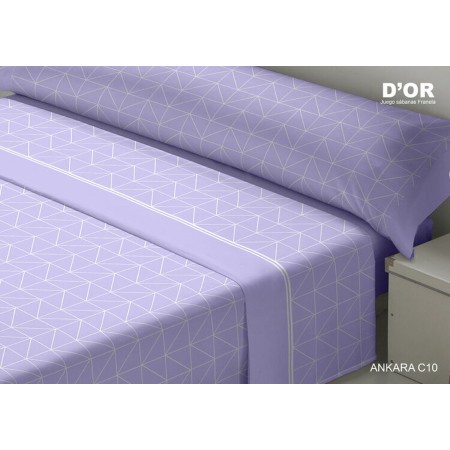 Jeu de draps D'Or ANKARA Mauve Lit 1 persone Franela de D'Or, Draps et taies d'oreiller - Réf : D2101875, Prix : 42,04 €, Rem...