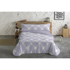 Duvet cover set Hosteline Lineas Light mauve Single 3 Pieces by Hosteline, Quilts and quilt covers - Ref: D2101881, Price: 30...