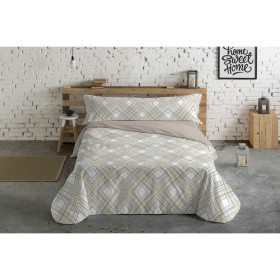 Duvet cover set Hosteline Lineas Beige Double 3 Pieces by Hosteline, Quilts and quilt covers - Ref: D2101882, Price: 40,99 €,...