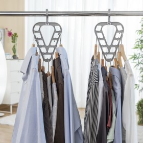 Set of Clothes Hangers Max Home White Wood Steel 44,5 x 23 x 1 cm 10 Pieces (6 Units) | Tienda24 - Global Online Shop Tienda24.eu