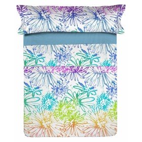 Top sheet Happy Home MIX COLORS Blue Super king | Tienda24 - Global Online Shop Tienda24.eu