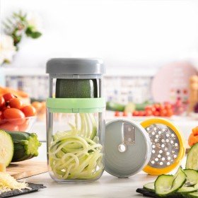 Vegetable Spiral Cutter and Grater with Recipes Vigizer InnovaGoods by InnovaGoods, Spiralizers, Manual Graters & Slicers - R...