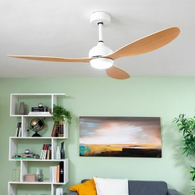 Deckenventilator mit LED-Licht und 3 ABS-Flügeln Wuled InnovaGoods Holz 36 W 52" Ø132 cm von InnovaGoods, Deckenventilatoren ...