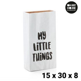 Saco de Papel Pequeno Oh My Home (15 x 30 x 8 cm) de BigBuy Home, Caixas e baús de arrumação - Ref: V0201239, Preço: 0,81 €, ...