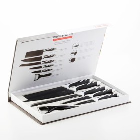 Knife Set Quttin 11 cm Black Silver 6 Pieces (12 Units) | Tienda24 - Global Online Shop Tienda24.eu