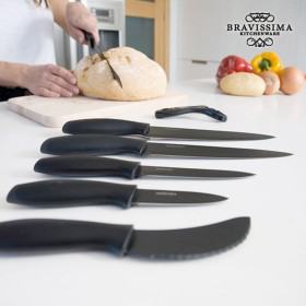 Faca de mesa Sabatier Carbon Preto Metal (6 Unidades) | Tienda24 - Global Online Shop Tienda24.eu