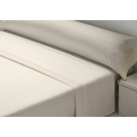 Jeu de draps D'Or CEBRA Beige Lit 1 persone Franela de D'Or, Draps et taies d'oreiller - Réf : D2102548, Prix : 46,98 €, Remi...