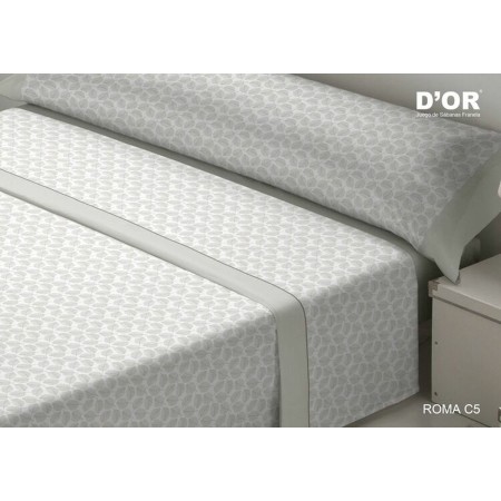 Juego de Sábanas D'Or ROMA Gris Cama de 120 Franela de D'Or, Sábanas y fundas de almohada - Ref: D2102918, Precio: 46,51 €, D...