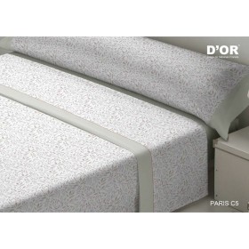 Jeu de draps D'Or PARIS Gris Lit 1 persone Franela de D'Or, Draps et taies d'oreiller - Réf : D2102934, Prix : 44,72 €, Remis...