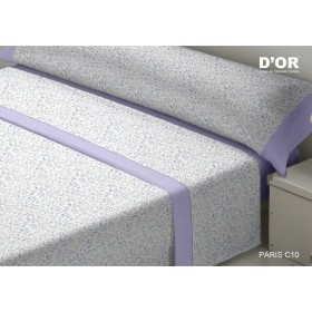 Jeu de draps D'Or PARIS Mauve Lit ½ persones Franela de D'Or, Draps et taies d'oreiller - Réf : D2102942, Prix : 55,44 €, Rem...