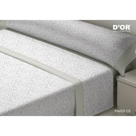 Jeu de draps D'Or PARIS Gris Gran lit 2 persones Franela de D'Or, Draps et taies d'oreiller - Réf : D2102943, Prix : 59,02 €,...