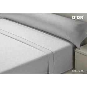 Jeu de draps D'Or BERLIN Gris Lit 1 persone Franela de D'Or, Draps et taies d'oreiller - Réf : D2102956, Prix : 42,04 €, Remi...