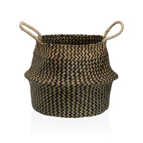 Set of Baskets Alexandra House Living 03821 Black wicker Rattan Natural Fibre (3 Units) | Tienda24 - Global Online Shop Tienda24.eu