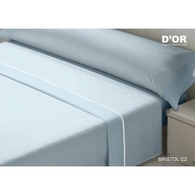 Bedding set D'Or BRISTOL Blue Single Franela by D'Or, Sheets and pillowcases - Ref: D2102969, Price: 42,04 €, Discount: %