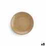 Flat plate Anaflor Vulcano Meat Baked clay Beige Ø 29 cm (8 Units) | Tienda24 Tienda24.eu