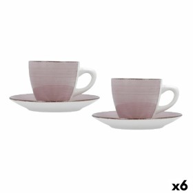 Piece Coffee Cup Set White Stoneware 6 Pieces | Tienda24 Tienda24.eu