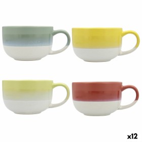 Juego de Tazas de Café DKD Home Decor Verde Azul cielo Lila Metal Bambú 260 ml | Tienda24 Tienda24.eu