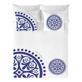 Funda Nórdica Naturals FUNDA NORDICA BICOLOR REVERSIBLE Azul Blanco Cama de 180 (270 x 270 cm) | Tienda24 Tienda24.eu