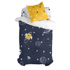 Parure de couette HappyFriday Mr Fox Starspace Multicouleur Lit de bébé 2 Pièces | Tienda24 - Global Online Shop Tienda24.eu