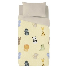 Juego de funda nórdica Hosteline VEGAS Beige Cama de 150 3 Piezas | Tienda24 Tienda24.eu