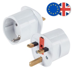 Adaptador de Corrente UK de BigBuy Tech, Adaptadores de corrente internacionais - Ref: H1000121, Preço: 2,26 €, Desconto: %