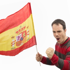 Bandeira Espanhola 60 x 90 cm com Mastro de BigBuy Party, Artigos para festas - Ref: H2500128, Preço: 0,75 €, Desconto: %