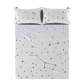 Drap Happy Home MIX COLORS Bleu Gran lit 2 persones | Tienda24 - Global Online Shop Tienda24.eu