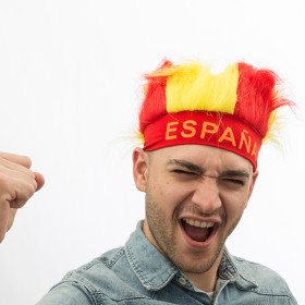 Spanish Flag Wig Hat by BigBuy Party, Party items - Ref: H2500133, Price: 0,97 €, Discount: %