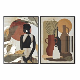 Painting Home ESPRIT Colonial African Woman 70 x 3,5 x 100 cm (2 Units) | Tienda24 Tienda24.eu