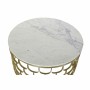 Mesa auxiliar DKD Home Decor 81 x 81 x 42 cm Dorado Blanco Plástico Mármol Hierro | Tienda24 Tienda24.eu