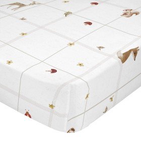 Lençol de baixo ajustável Lovely Home Branco 160 x 200 cm (Cama dupla) | Tienda24 - Global Online Shop Tienda24.eu