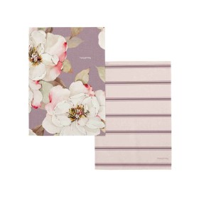 Kitchen Cloth HappyFriday White Peonies Multicolour 70 x 50 cm (2 Units) by HappyFriday, Dish Cloth & Towels - Ref: D1613922,...