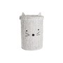 Cesto para la Ropa Sucia DKD Home Decor 42 x 42 x 63 cm Blanco Infantil Gato | Tienda24 Tienda24.eu