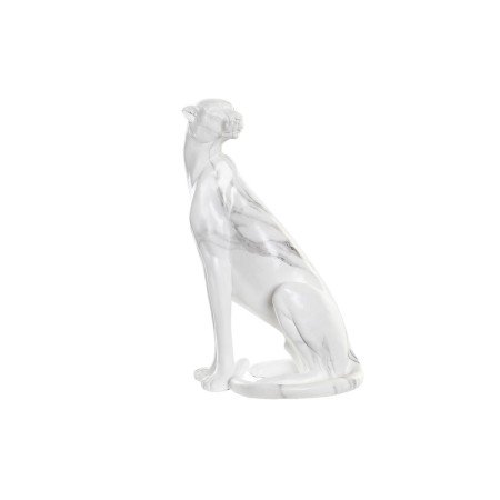 Statua Decorativa DKD Home Decor Grigio Bianco Leopardo Resina Marmo (