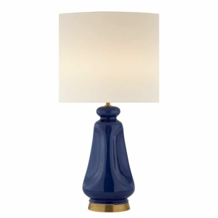 Lampe de bureau DKD Home Decor Beige Blue marine Porcelaine 35 x 35 x 64 cm | Tienda24 Tienda24.eu