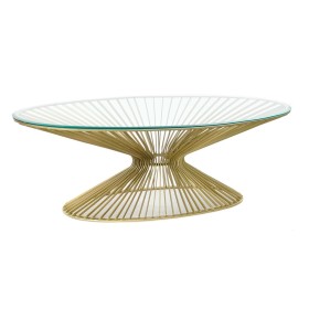 Mesa auxiliar DKD Home Decor Glamour Dorado Metal 66 x 66 x 40 cm | Tienda24 Tienda24.eu