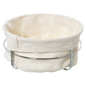 Cesta do Pão Alexandra House Living Branco Metal Tecido 22 x 11 x 22 cm de Alexandra House Living, Armazenamento de alimentos...