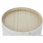 Mesa de apoio DKD Home Decor Branco Castanho Dourado Metal Madeira MDF 45 x 45 x 39 cm | Tienda24 Tienda24.eu