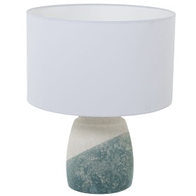 Lámpara de mesa Alexandra House Living Azul Blanco Beige Cerámica 60 W 35 x 42 x 35 cm de Alexandra House Living, Lámparas de...