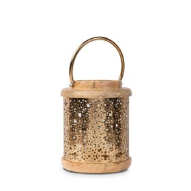 Lanterne Bougeoir Lanterne Beige Naturel Jute Verre 26 x 26 x 41 cm | Tienda24 - Global Online Shop Tienda24.eu