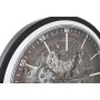 Wall Clock DKD Home Decor World Map Brown Black Iron Vintage 59,5 x 8,5 x 59,5 cm | Tienda24 Tienda24.eu